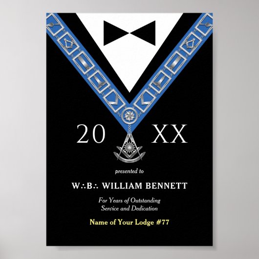 Masonische Prijzen | Edelstenen van Past Master Fr Poster (Voorkant)