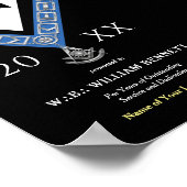 Masonische Prijzen | Edelstenen van Past Master Fr Poster (Hoek)