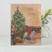 Masonische Vintage Kerstmis  Feestdagenkaart (Staand voorkant)