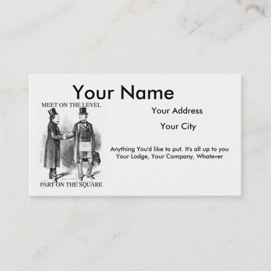 Masonische Visitekaartjes (Voorkant)