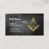 Masonische Visitekaartjes | Donkergrijze Waterverf (Voorkant)