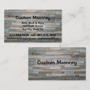 Masonry Brick, Block Stone Custom Business Busine Visitekaartje