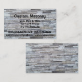 Masonry Brick, Block Stone Custom Visitekaartje (Voorkant / Achterkant)