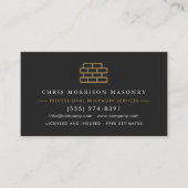 Masonry Brick Mason Contractor Company Visitekaartje (Voorkant)