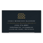 Masonry Bricklayer Brick Company Magnetisch Visitekaartje (Voorkant)