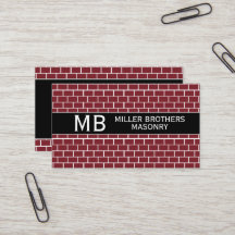 Masonry Bricklayer Bricks Sjabloon Minimalist Busi