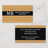 Masonry Bricklayer Rust Bricks Sjabloon Mason Visitekaartje (Voorkant / Achterkant)