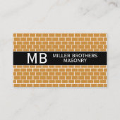 Masonry Bricklayer Rust Bricks Sjabloon Mason Visitekaartje (Voorkant)