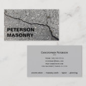 Masonry-constructie - Visitekaartje voor de metsel (Voorkant / Achterkant)