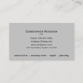 Masonry-constructie - Visitekaartje voor de metsel (Achterkant)