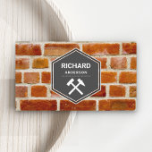 Masonry Construction Red Bricks Wall Visitekaartje