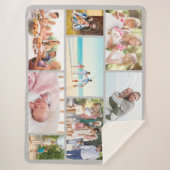 Masonry Grid 9 Foto Collage Light Gray Sherpa Deken (Voorkant)