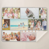 Masonry Grid 9 Foto Collage Light Gray Sherpa Deken (Voorkant (horizontaal))