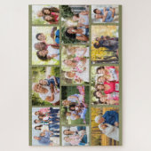 Masonry Grid Family Photo Collage Green Legpuzzel (Verticaal)