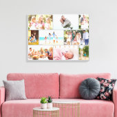 Masonry Style Family Foto Collage Gray Canvas Afdruk (Insitu (Woonkamer))