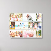 Masonry Style Family Foto Collage Gray Canvas Afdruk (Voorkant)
