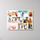 Masonry Style Family Foto Collage White Canvas Afdruk (Voorkant)
