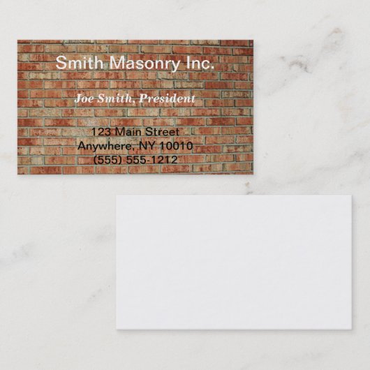 Masonry Visitekaartje (Voorkant / Achterkant)