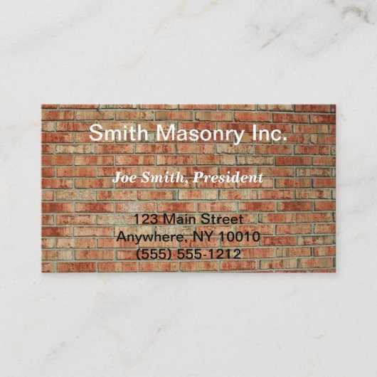 Masonry Visitekaartje (Voorkant)