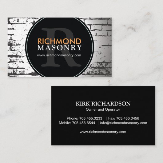 MASONRY VISITEKAARTJE (Voorkant / Achterkant)