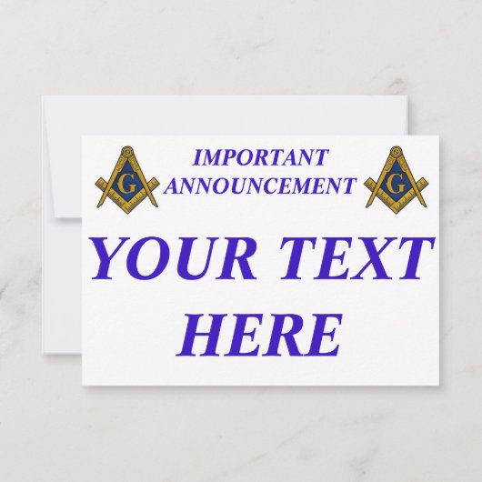 MASONS AANKONDIGING (Achterkant)