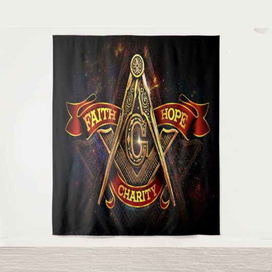 Masons Achtergrond Wandkleed (Voorkant)