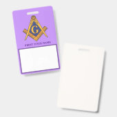 MASONS BADGE (Voor- en achterkant)