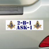 MASONS BUMPERSTICKER (Op auto)