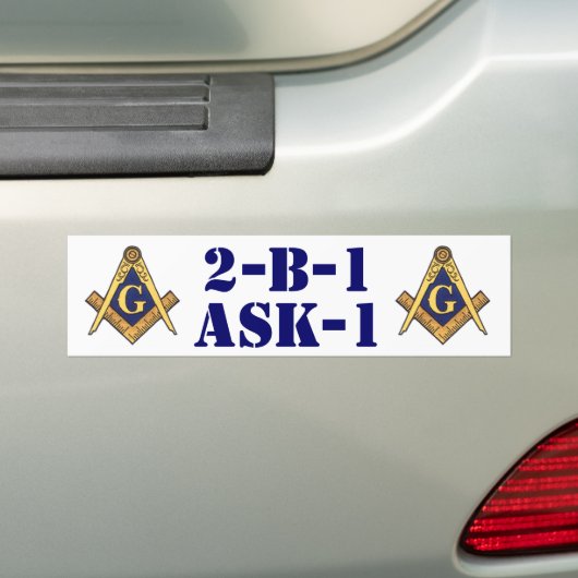MASONS BUMPERSTICKER (Op auto)