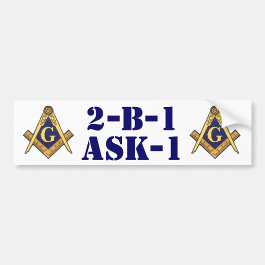 MASONS BUMPERSTICKER (Voorkant)