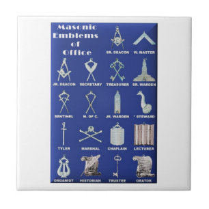 Masons Emblemen van Kantoor Tegeltje