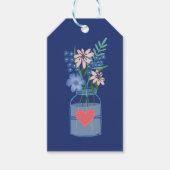 Masons Jar Bloemensierstickers Cadeaulabel (Voorkant)