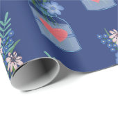 Masons Jar Bloemmotief Cadeaupapier (Rol Hoek)