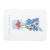  Masons Jar Heart Floral Hartelijk dank Magneet (Horizontaal)