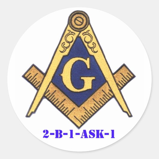 MASONS RONDE STICKER (Voorkant)