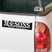 Masons Stenen Bumpersticker (Op Truck)