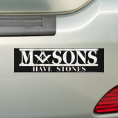 Masons Stones Bumpersticker (Op auto)