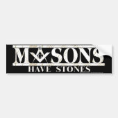 Masons Stones Bumpersticker (Voorkant)