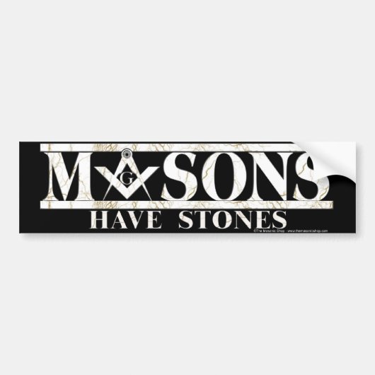 Masons Stones Bumpersticker (Voorkant)