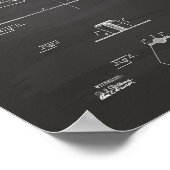 Mason's Trowel 1893 Patent Art Chalkboard Poster (Hoek)