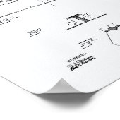 Mason's Trowel 1893 Patent Art Witboek Poster (Hoek)