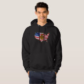Masons Us Flag Map Masonic Vader's Onafhankelijkhe Hoodie (Voorkant volledig)