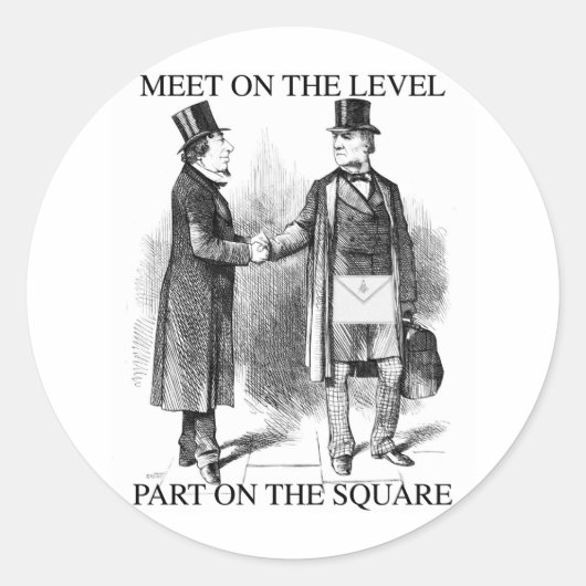 Masonvergadering Ronde Sticker (Voorkant)