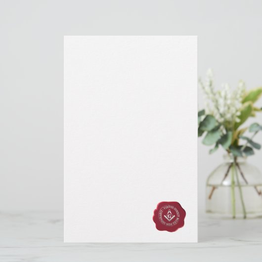 Masonwas Briefpapier (Staand voorkant)
