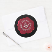 Masonwas Ronde Sticker (Envelop)
