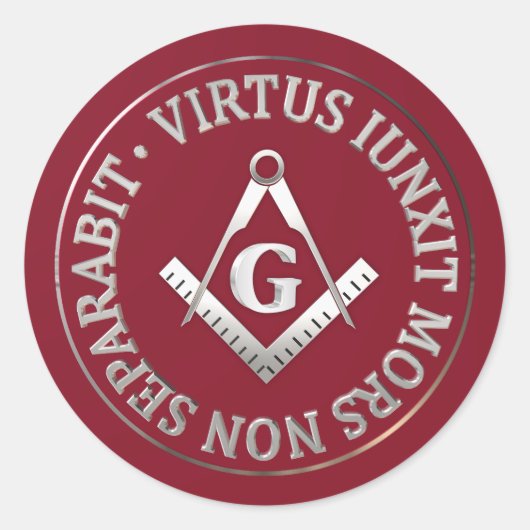 Masonwas Ronde Sticker (Voorkant)