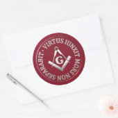 Masonwas Ronde Sticker (Envelop)