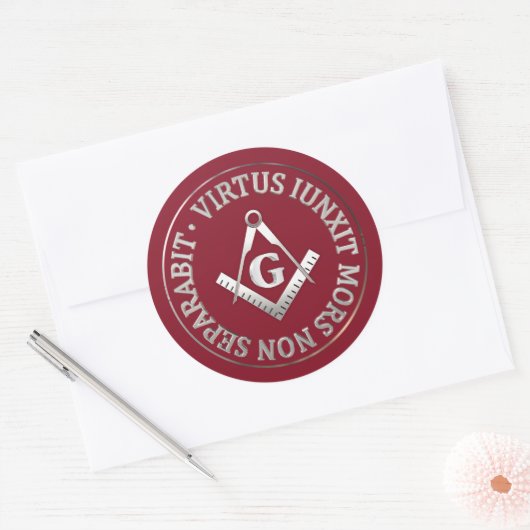 Masonwas Ronde Sticker (Envelop)