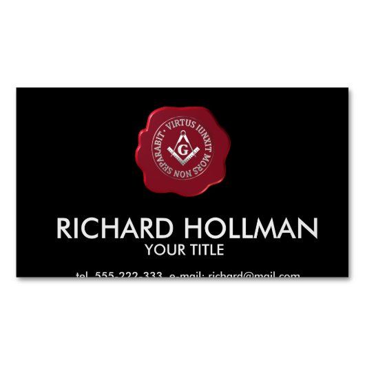 Masonwas Visitekaartje Magneet (Voorkant)