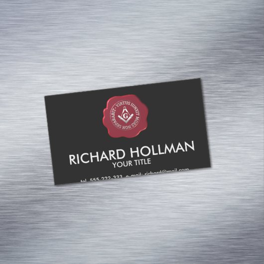 Masonwas Visitekaartje Magneet (Voorbeeld)